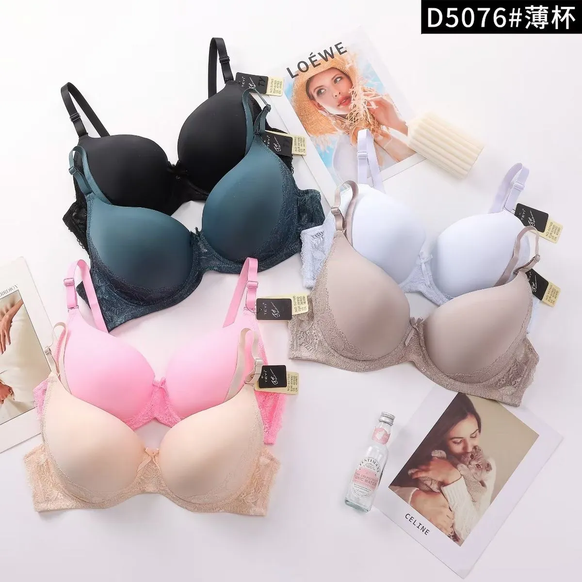 Biustonosz damski push-up D5076 wielopak kolorów