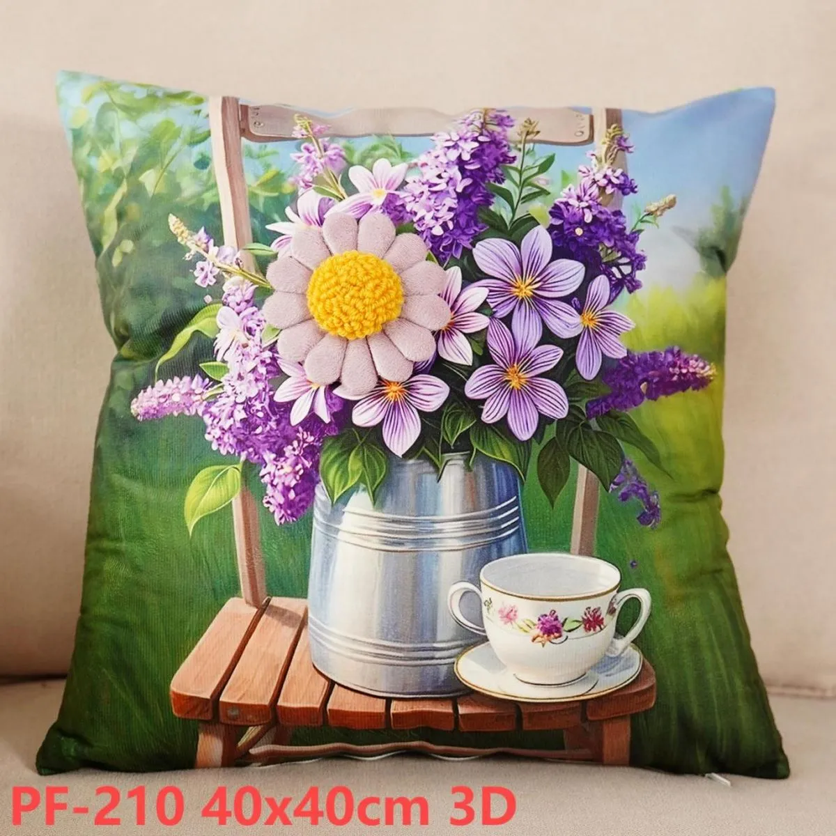 Poszewki 3D kwiaty 40x40 cm PF-210