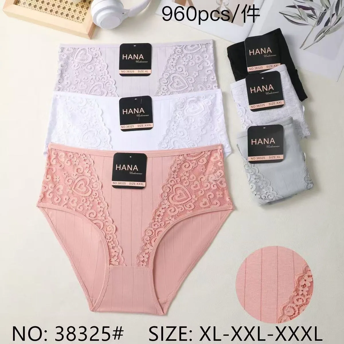 Majtki damskie HANA koronkowe XL-XXL-XXXL 4 szt.