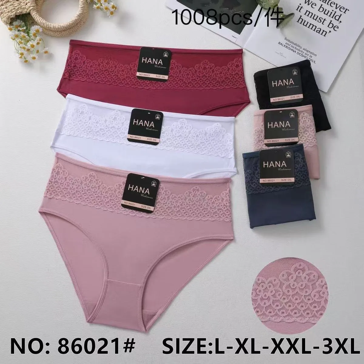 Majtki damskie HANA L-XXL-XXL-3XL 5 kolorów