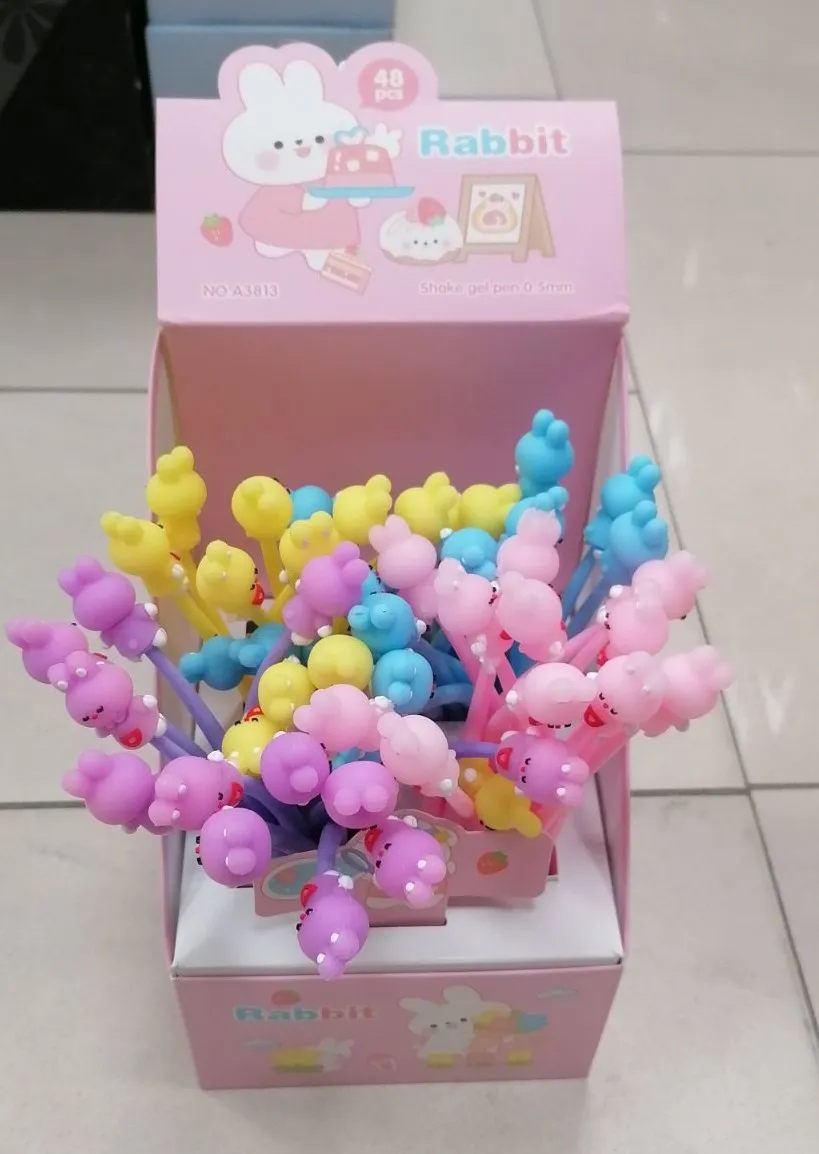 Długopisy dla dzieci z króliczkiem Rabbit, zestaw 48 szt