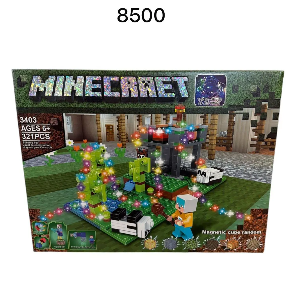 Zestaw klocków Minecraft LED 3403 el. 3+ Magnetic Cube