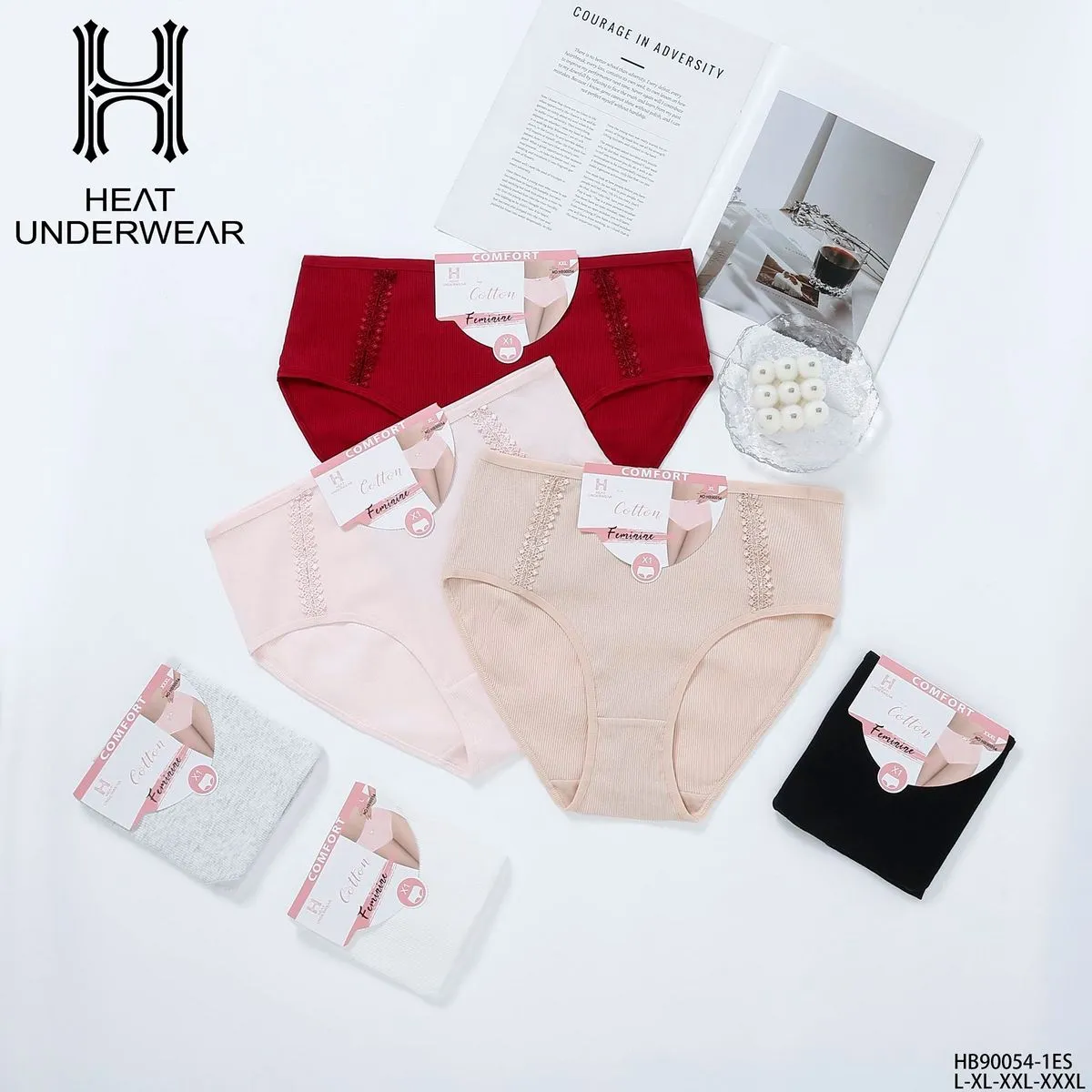 Majtki damskie Heat Underwear 4 szt. L-5XL