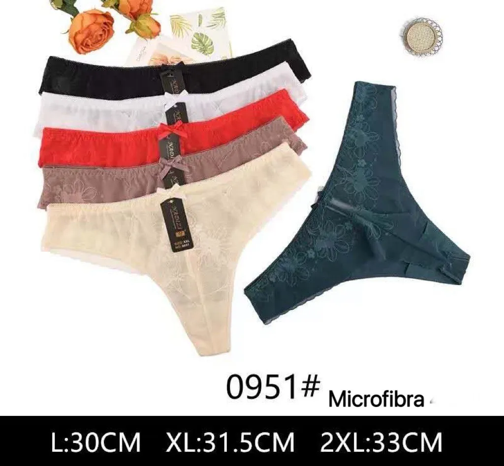 Majtki damskie stringi microfibra L:30cm XL:31.5cm 2XL:33cm