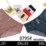 Majtki damskie koronkowe z mikrofibry 1XL-3XL, 0795