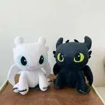 Maskotka Pluszowa Toothless 55cm Biały/Czarny