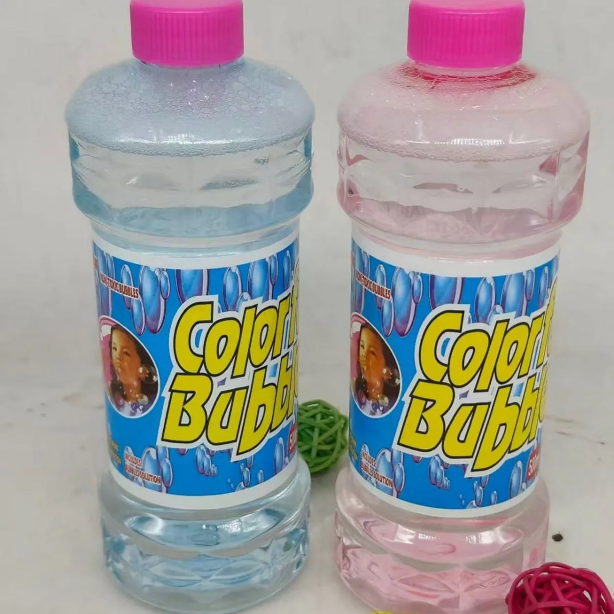 Płyn do Baniek Mydlanych Color Bubble 2x niebieski i różowy