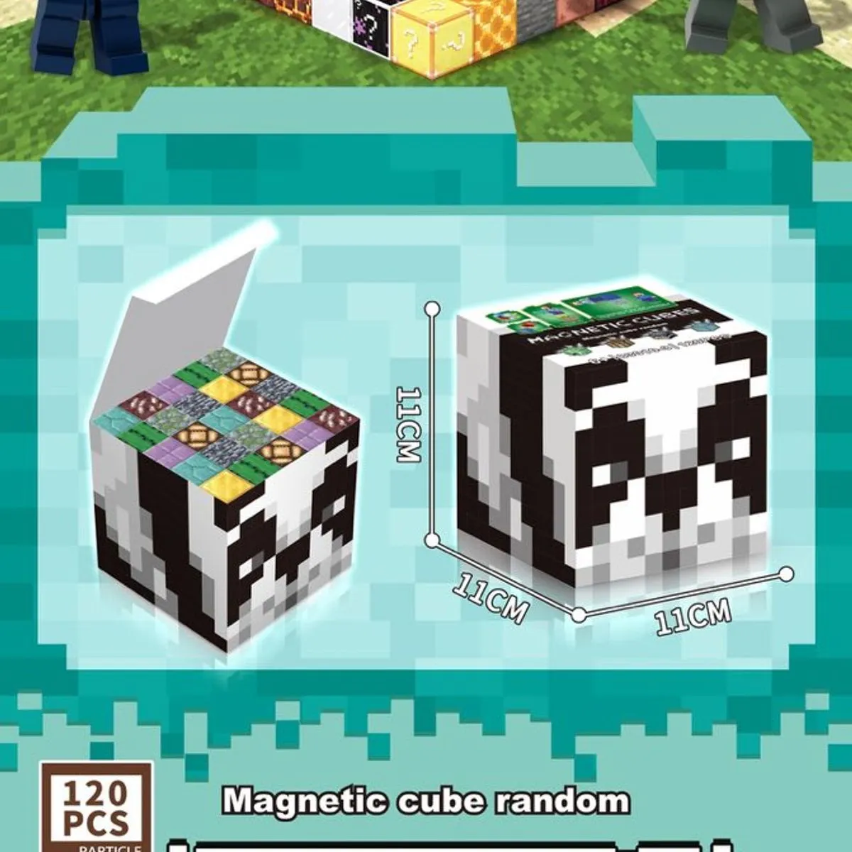 Zabawki Klocki Magnetyczne My World 120 PCS Minecraft