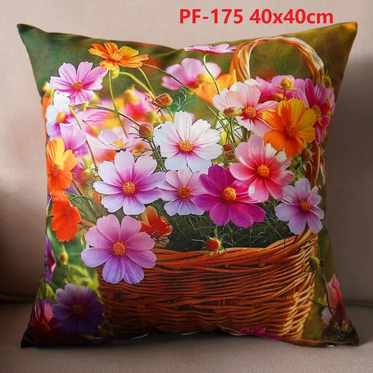 Poszewki na poduszkę PF-175 40x40cm kwiatowy kosz