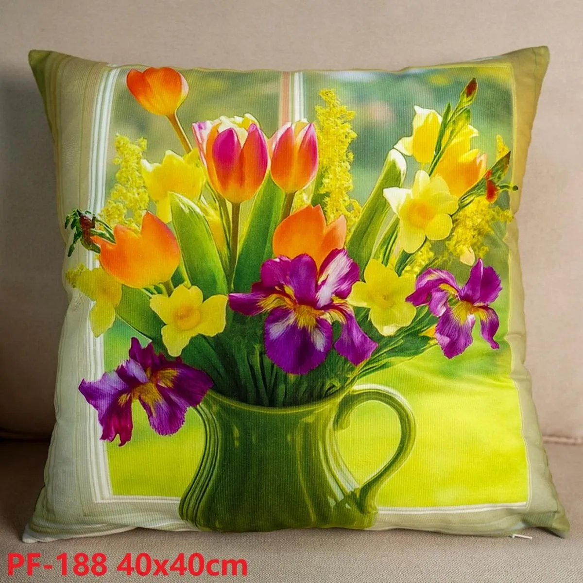 Poszewki 40x40cm kwiaty w wazonie PF-188