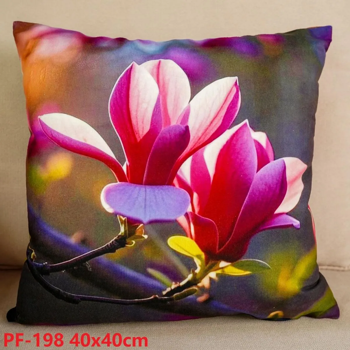 Poszewki na poduszkę 40x40cm PF-198 kwiat magnolii