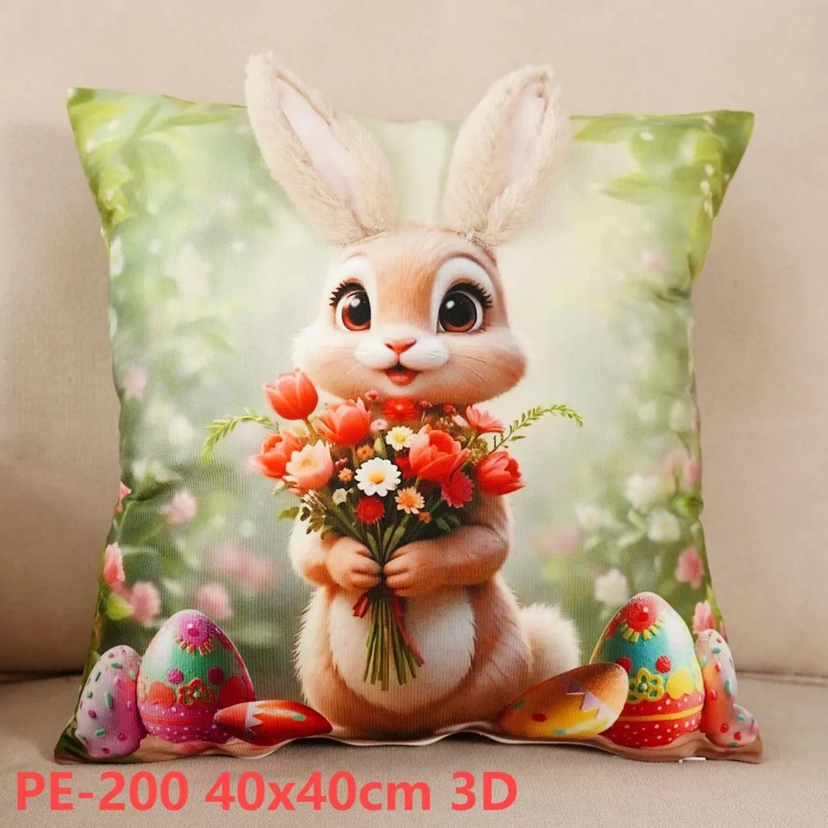 Poszewki 3D z królikiem wielkanocnym 40x40cm PE-200