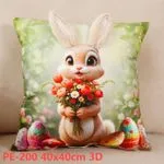 Poszewki 3D z królikiem wielkanocnym 40x40cm PE-200