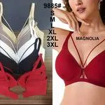 Biustonosz damski Magnolii S-3XL beżowy/czarny/czerwony