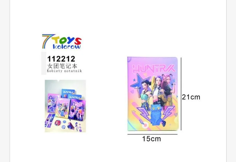 Notatnik Kpop Huntrax Kolorowy 21x15cm