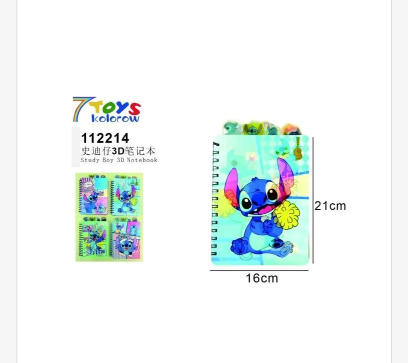Notatki Stitch Study 3D Notebook 21x16 cm