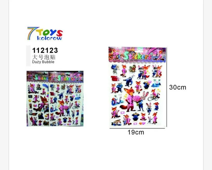 Naklejki Zootopia 7TOYS kolorow 30x19cm
