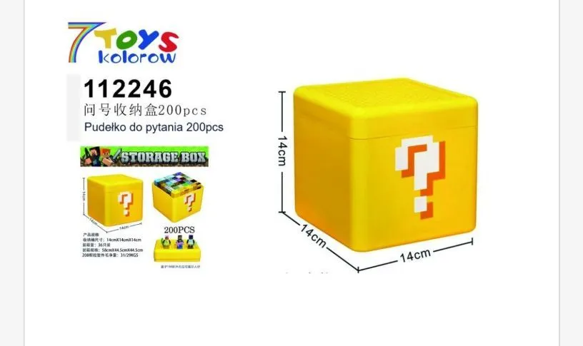 Zabawki Klocki Magnetyczne Storage Box Żółty 14cm 200szt