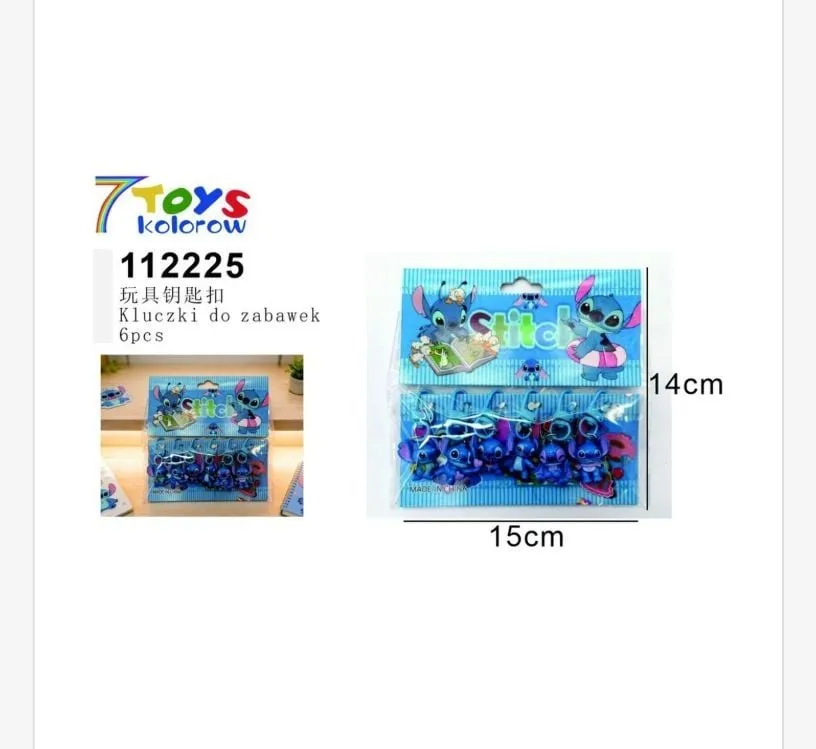 Brelok do kluczy Stitch 6 szt. 14-15 cm