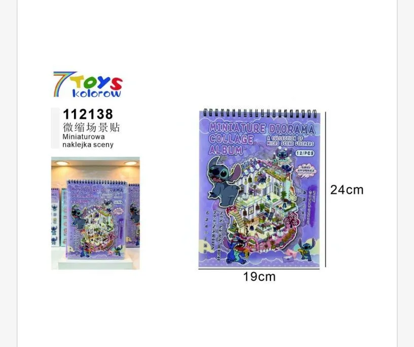 Miniaturowy album naklejek Stitch 24x19cm