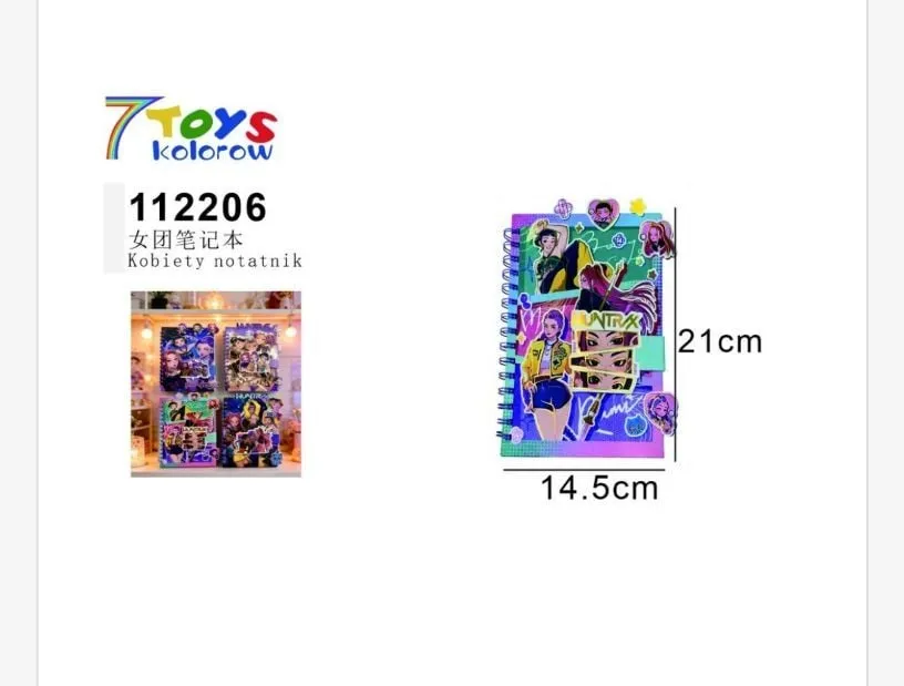 Notatnik Kpop kolorowy 21cm x 14.5cm