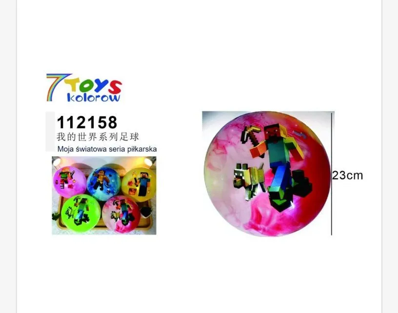 Piłka Minecraft 23cm kolorowa 7Toys 112158