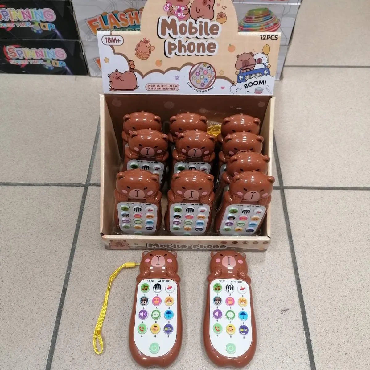 Zabawki Telefony Kapibara Mobilne Phone 12szt
