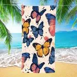 Ręcznik plażowy z mikrofibry motyle 70x140 cm