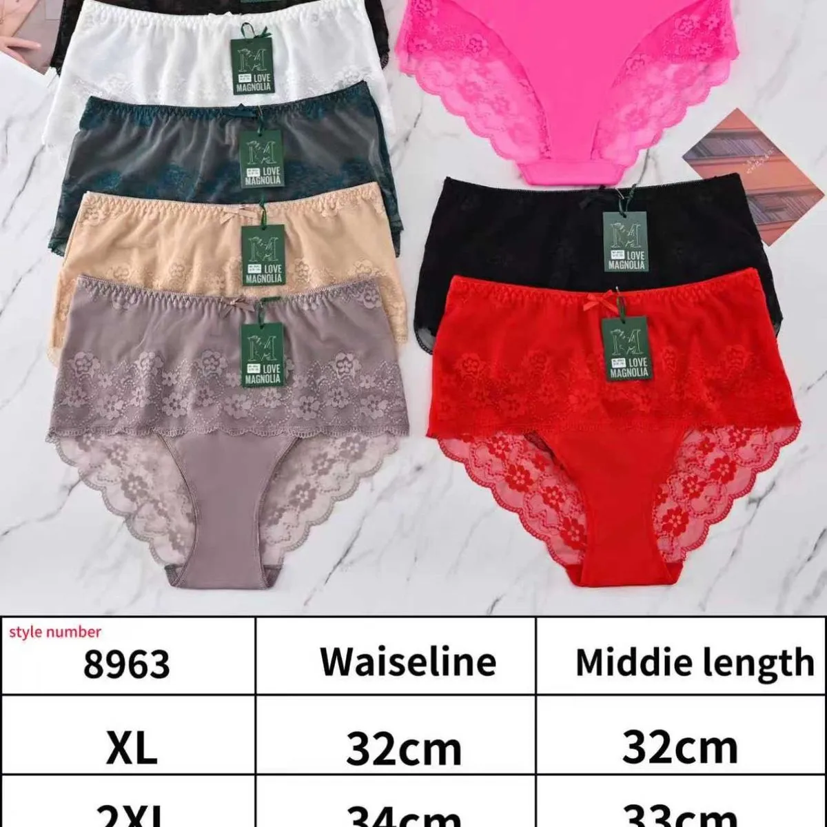 Majtki damskie Waistline i Middle length XL-3XL
