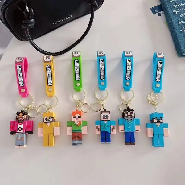 Brelok do Kluczy Minecraft Postacie 6 Kolorów