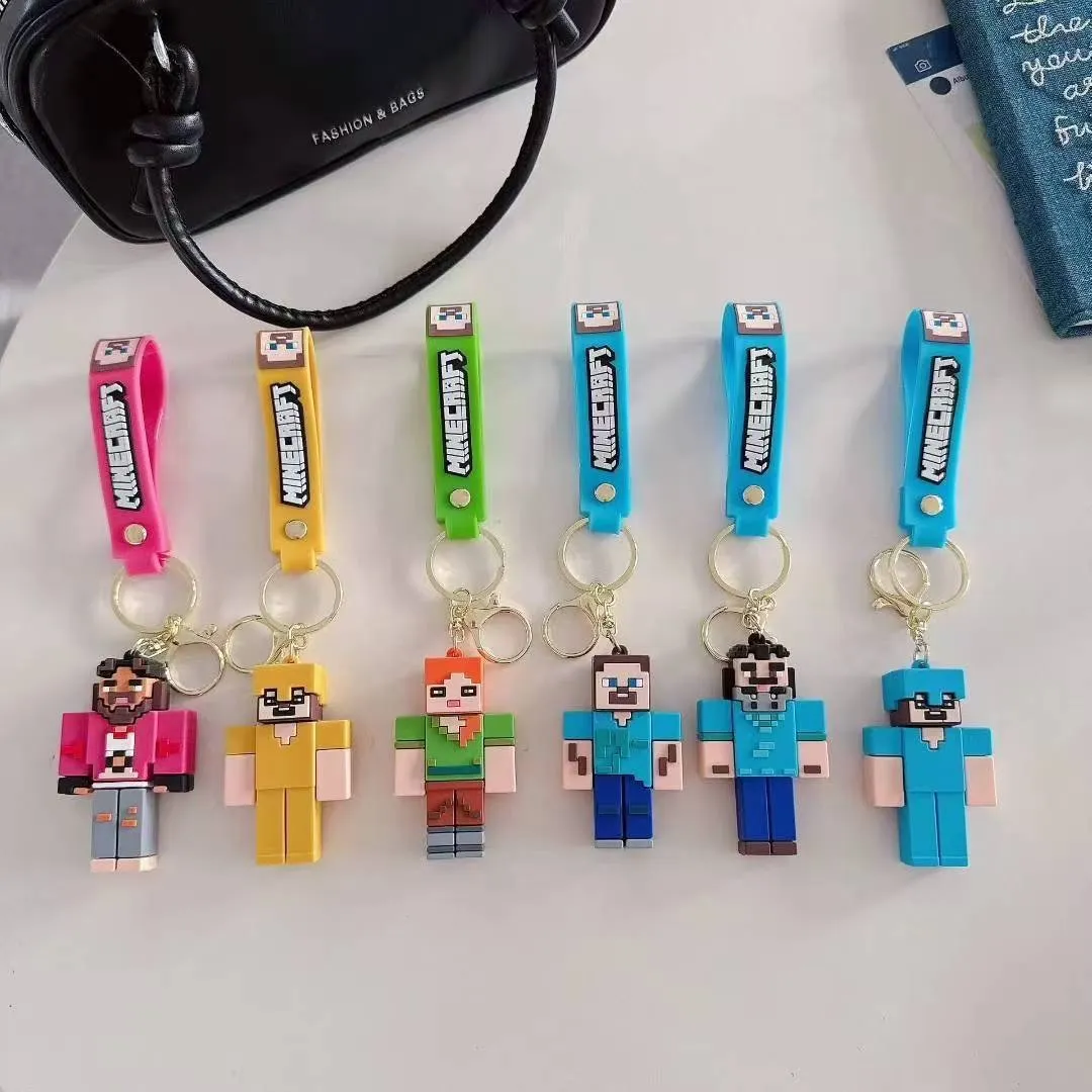 Brelok do Kluczy Minecraft Postacie 6 Kolorów