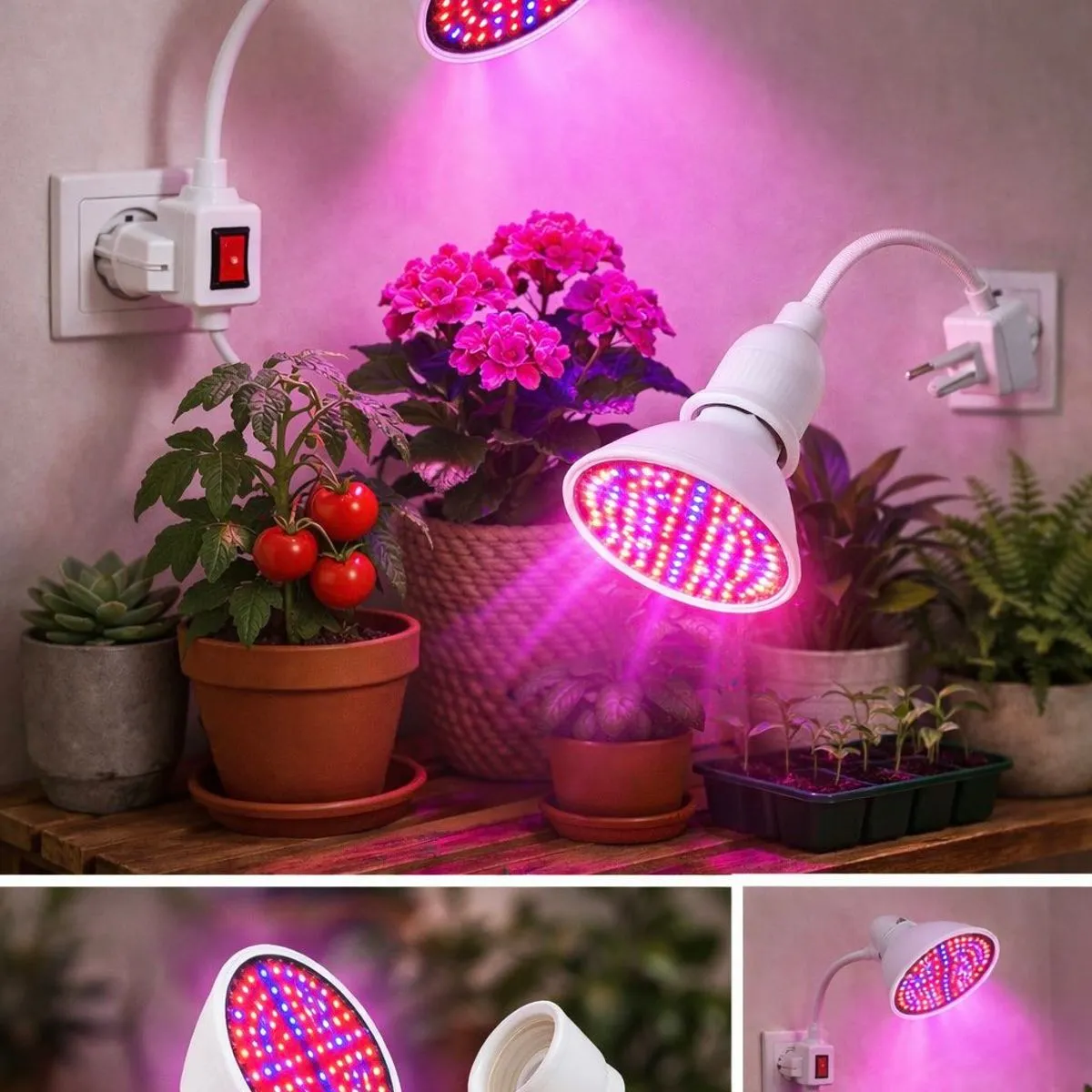 Żarówka LED do roślin full spectrum z końcówką E27
