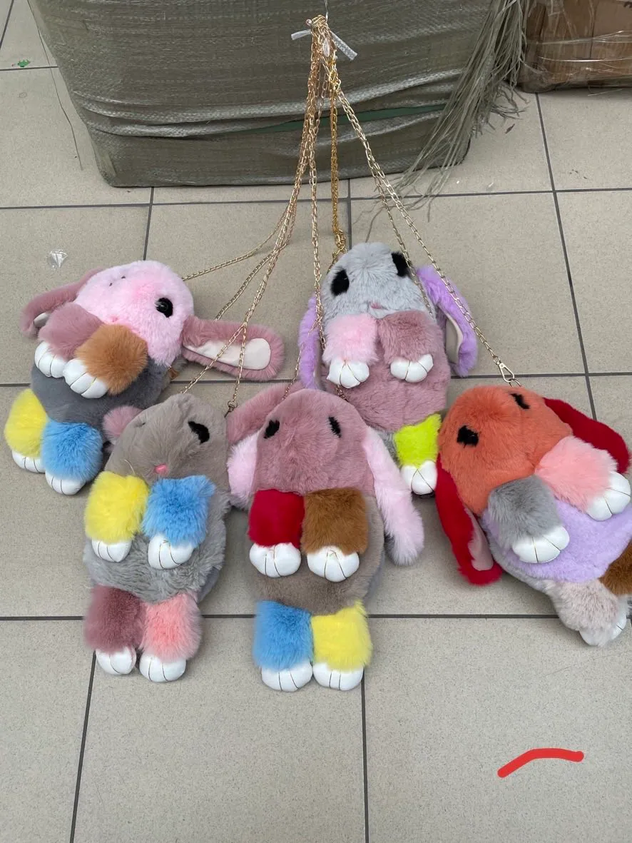 Torebka dla Dzieci Pluszak Królik Kolorowa