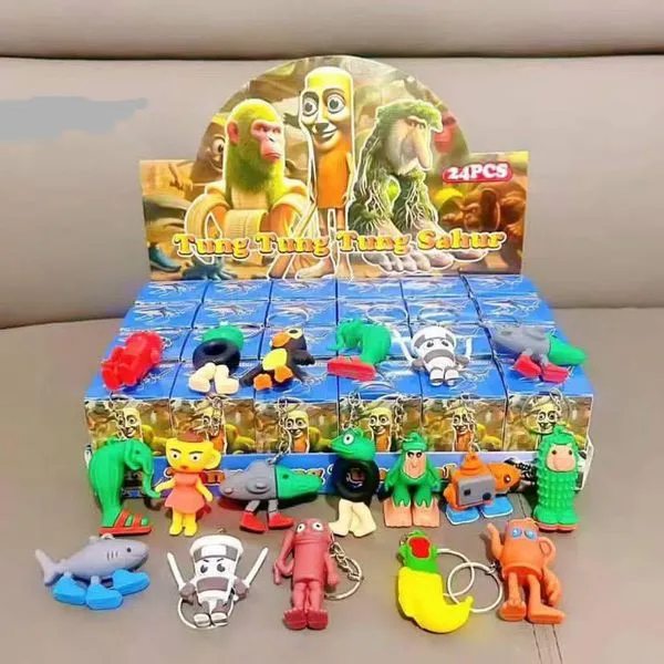 Zabawki Unboxing Brelok Brainrot Turg Tur Tur Sabur 24 szt