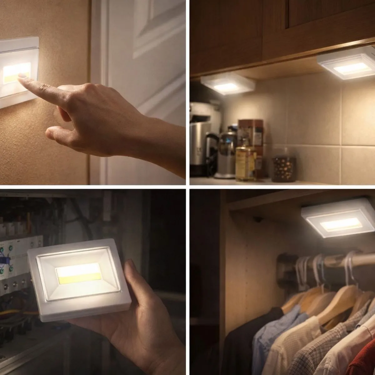 Lampa nocna na baterie LED z czujnikiem ruchu