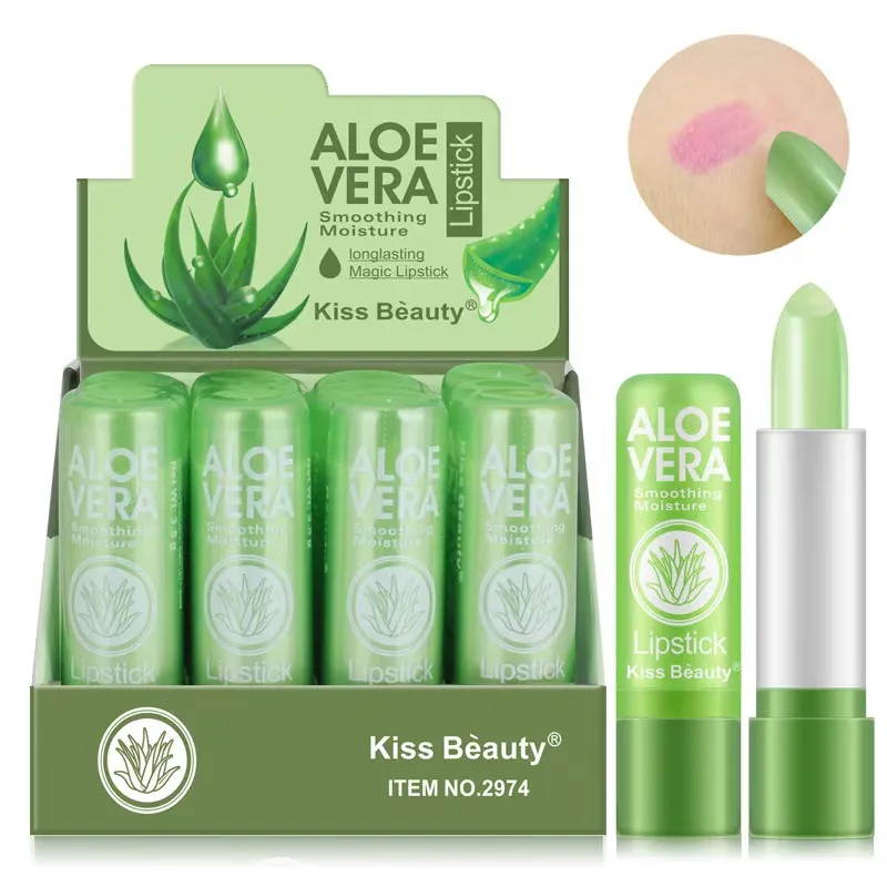 Balsam do ust Kiss Beauty Aloe Vera zielony