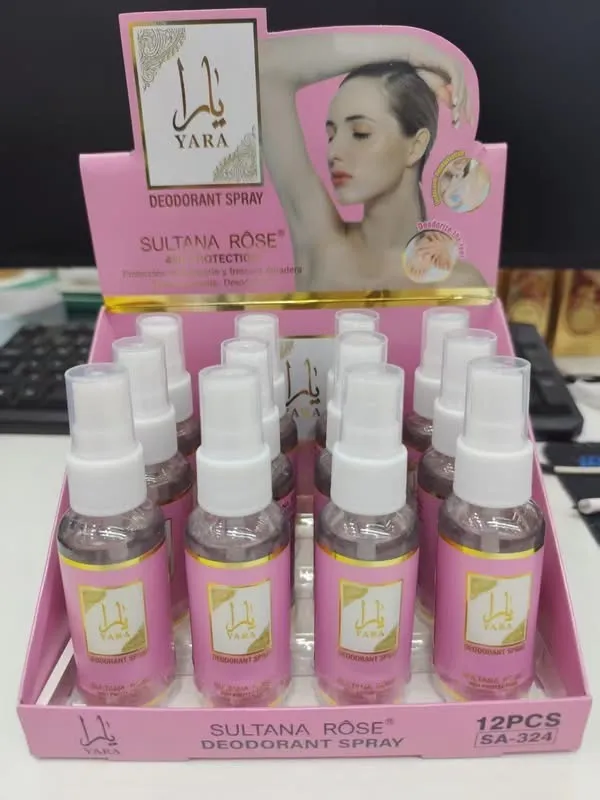 Dezodorant w sprayu Yara Sultana Rose 12 szt