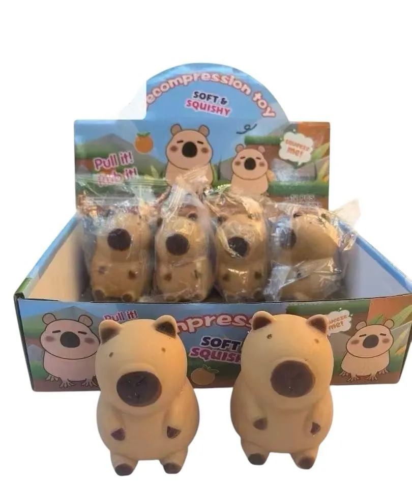 Squishy Toys Kapibara - Antystresowa Gniotka Miękka, 12 szt.