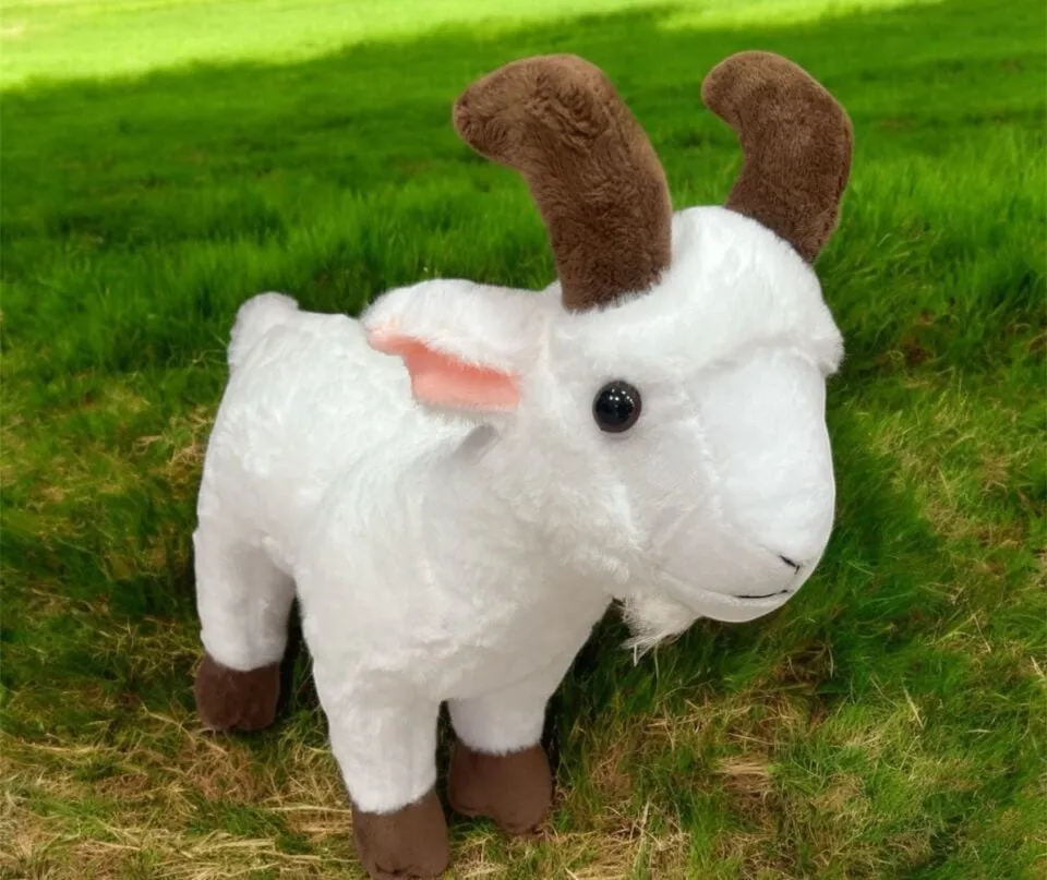 Maskotka Pluszowa Koza Biała 30cm - Przytulanka