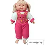 Lalka Śmiejąca Muzyk Duży - Blondynka w Różowym Pajacyku