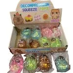 Squeeze Toys Gniotki Antystresowe z Brokatem Mix Kolorów 12 szt.