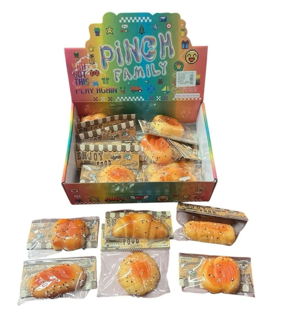 Squeeze Pinch Family - Gniotki Pieczywo Squishy, 16 szt.