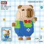 Klocki Kapibara 1489PCS XINZ Figurka w Ogrodniczkach 17cm