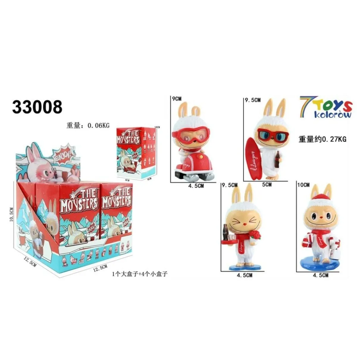 Figurki Labubu The Monsters Coca Cola 9-10cm, Zestaw 4 szt.