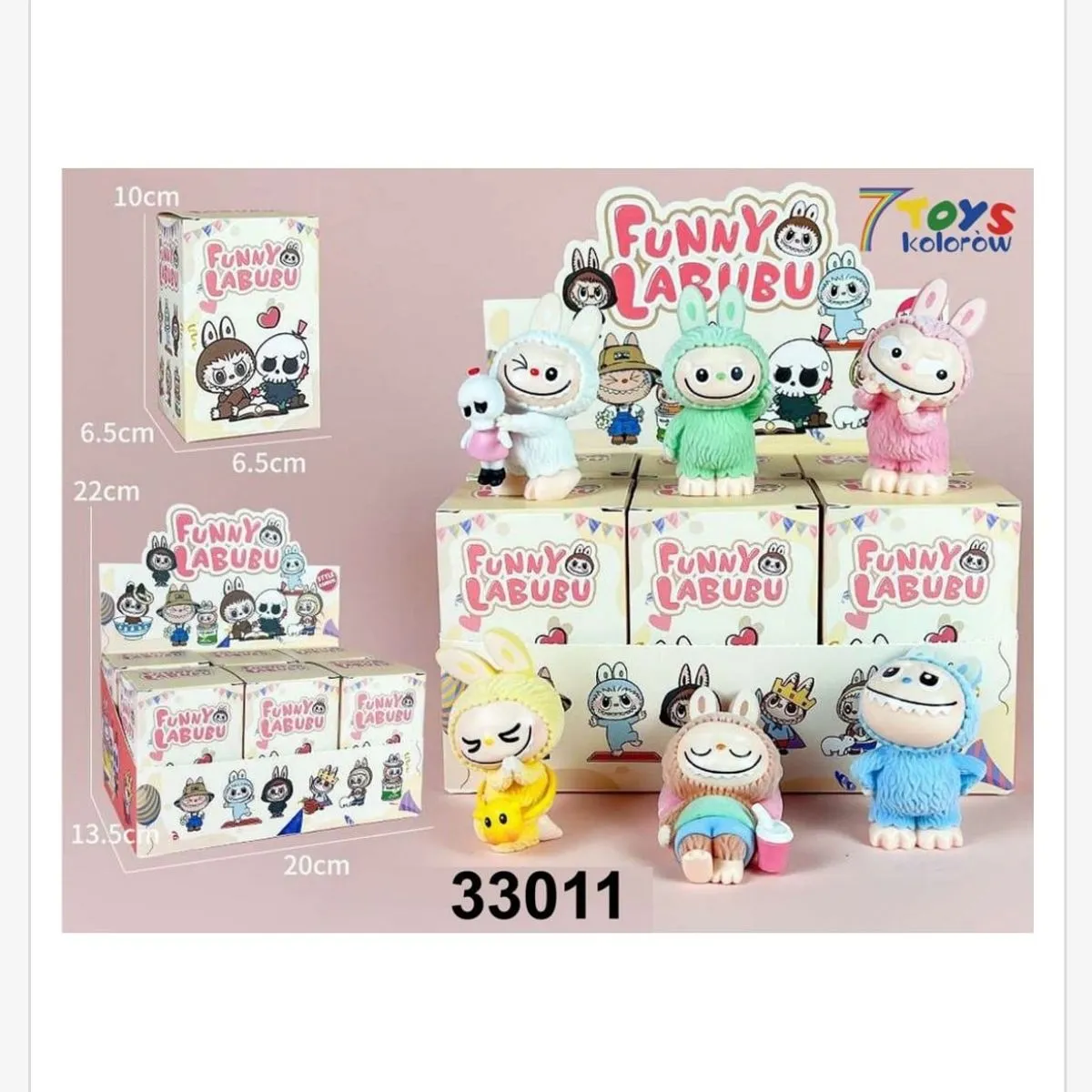 Zabawki Figurki Labubu Funny Kolekcjonerskie 10cm 6 szt