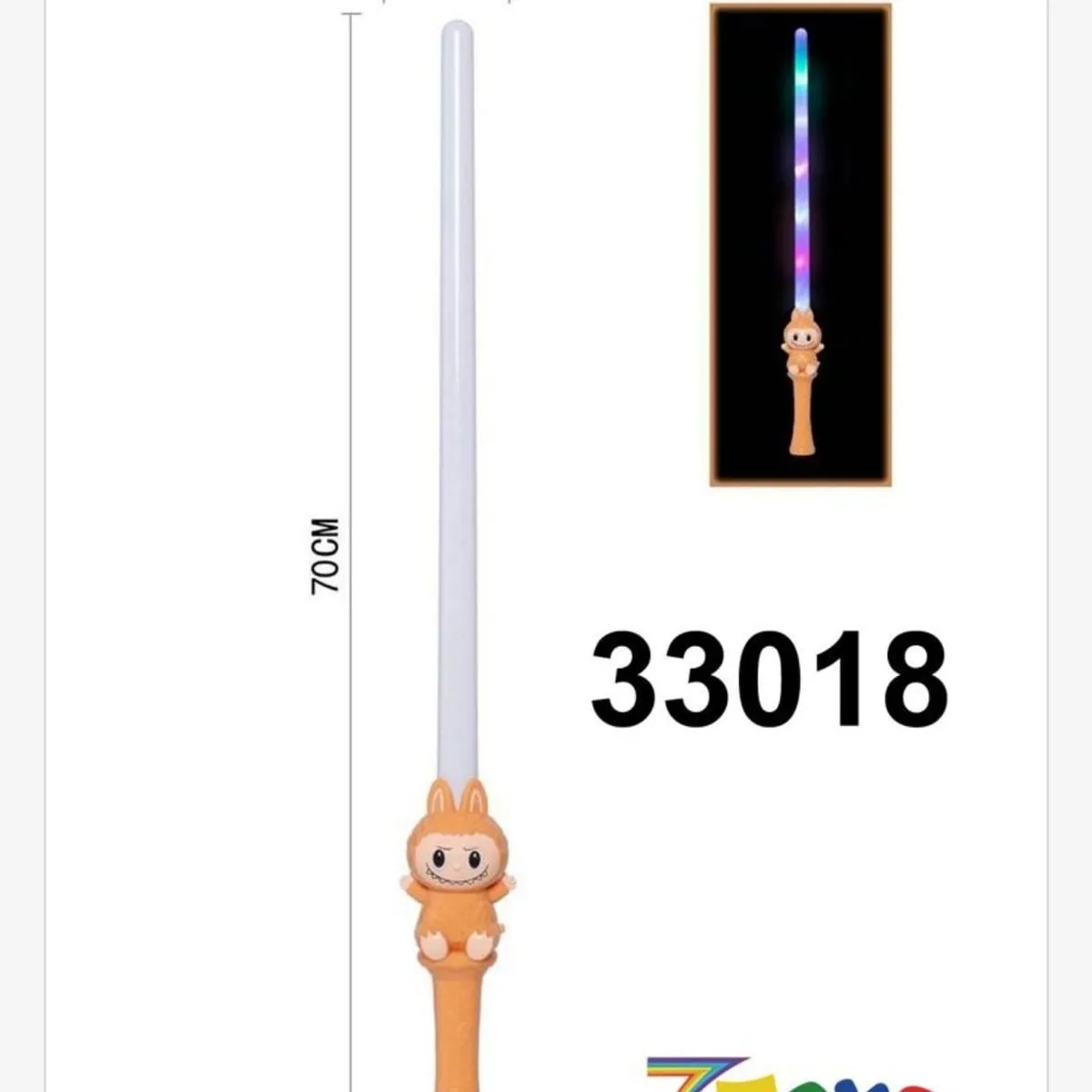 Miecz Świetlny Labubu LED 70cm z Uchwytem Zajęcy 7Toys