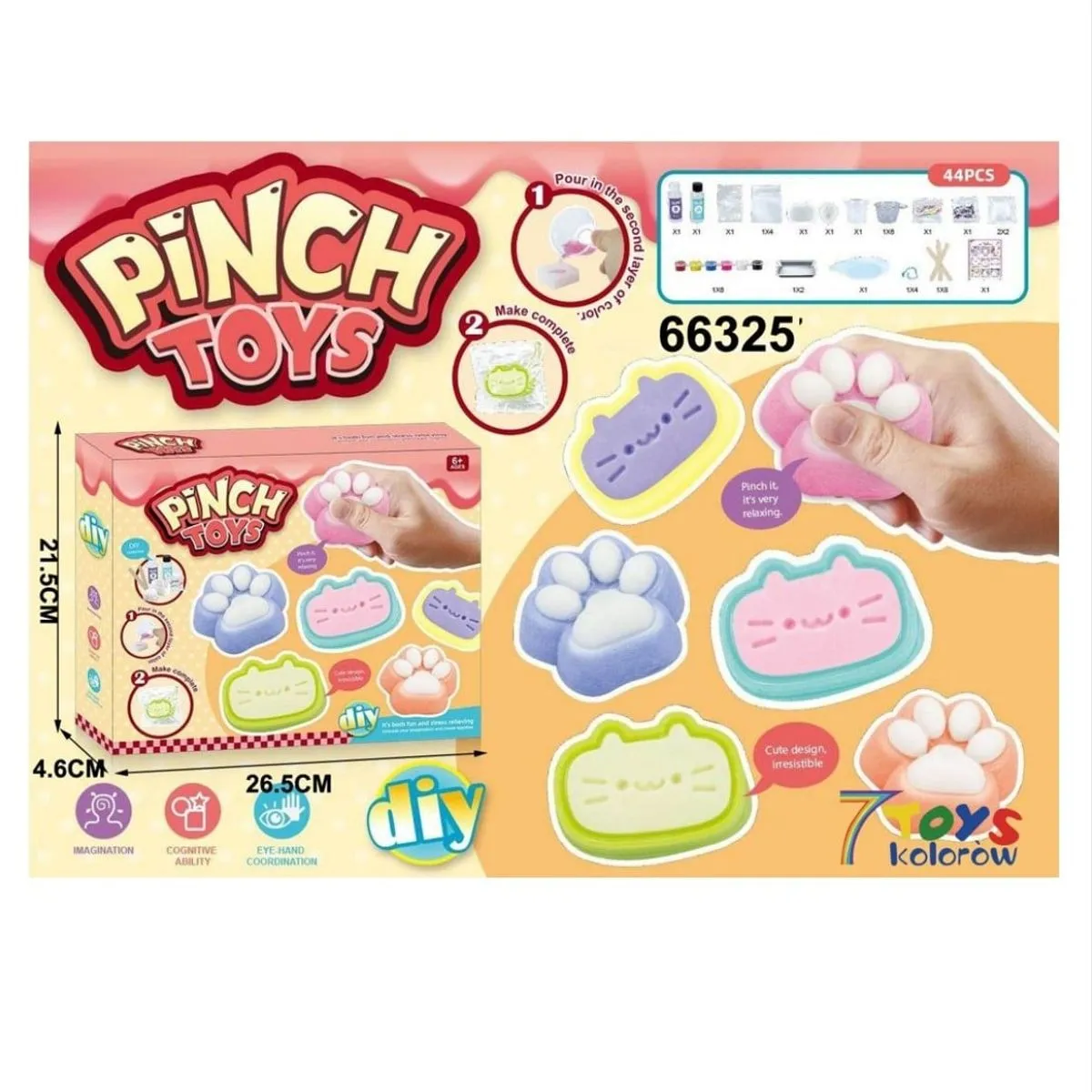 Zabawki Pinch Toys DIY Zestaw Kreatywny 44el. 26,5cm