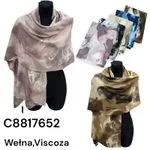 Szalik damski wełna i wiskoza, wzór marmurkowy C8817652