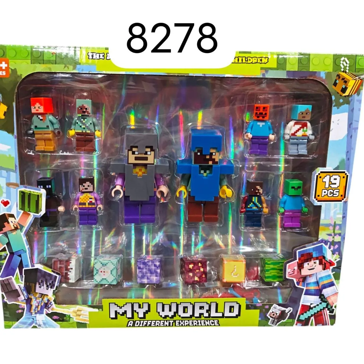 Figurki Minecraft Magnetyczny Zestaw My World 19 elementów