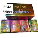 Karty Pokemon 55 szt Tęczowe Metaliczne Kolekcjonerskie